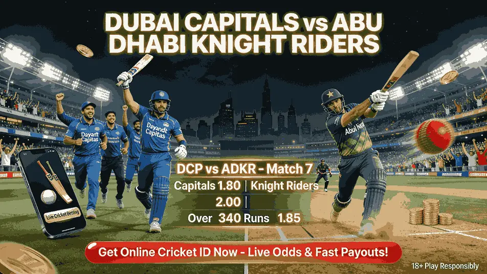 Dubai Capitals vs Abu Dhabi Knight Riders Match Preview & Live Updates