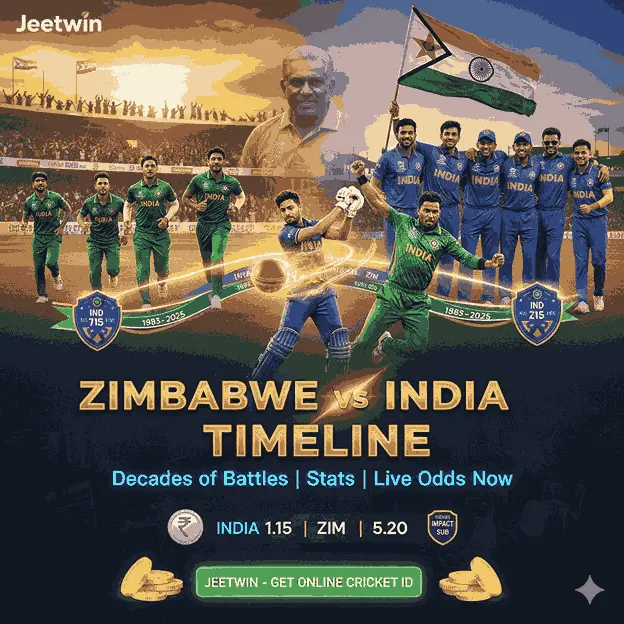 Zimbabwe national cricket team vs india national cricket team timeline