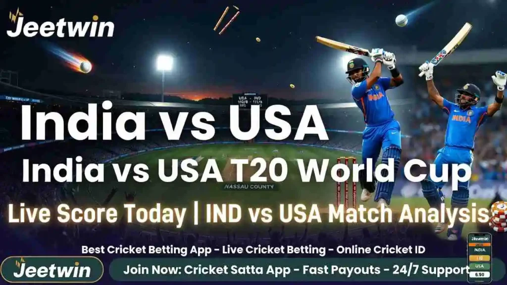 India vs USA T20 World Cup Live Score Today | IND vs USA Match Analysis