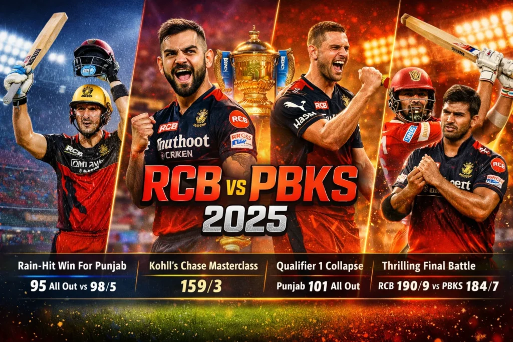 RCB vs PBKS Timeline