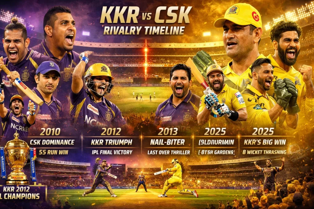 kkr vs csk Timeline
